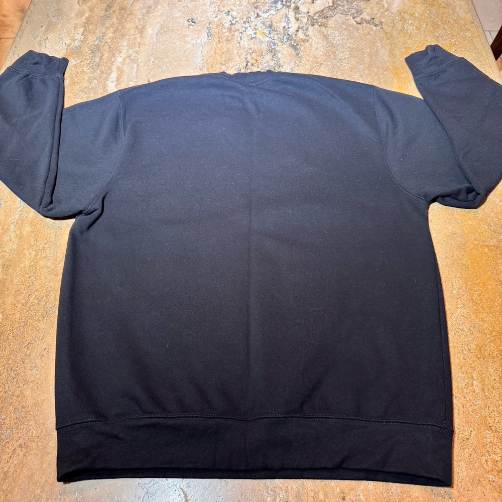 Pro Club Heavy Weight Classic Black Crewneck Sweater Mens M - Picture 2 of 11